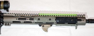 Midwest Industries’ G2SS with its rail covers installed; top rail has a polymer ladder rail cover from Ergo Grips installed. 