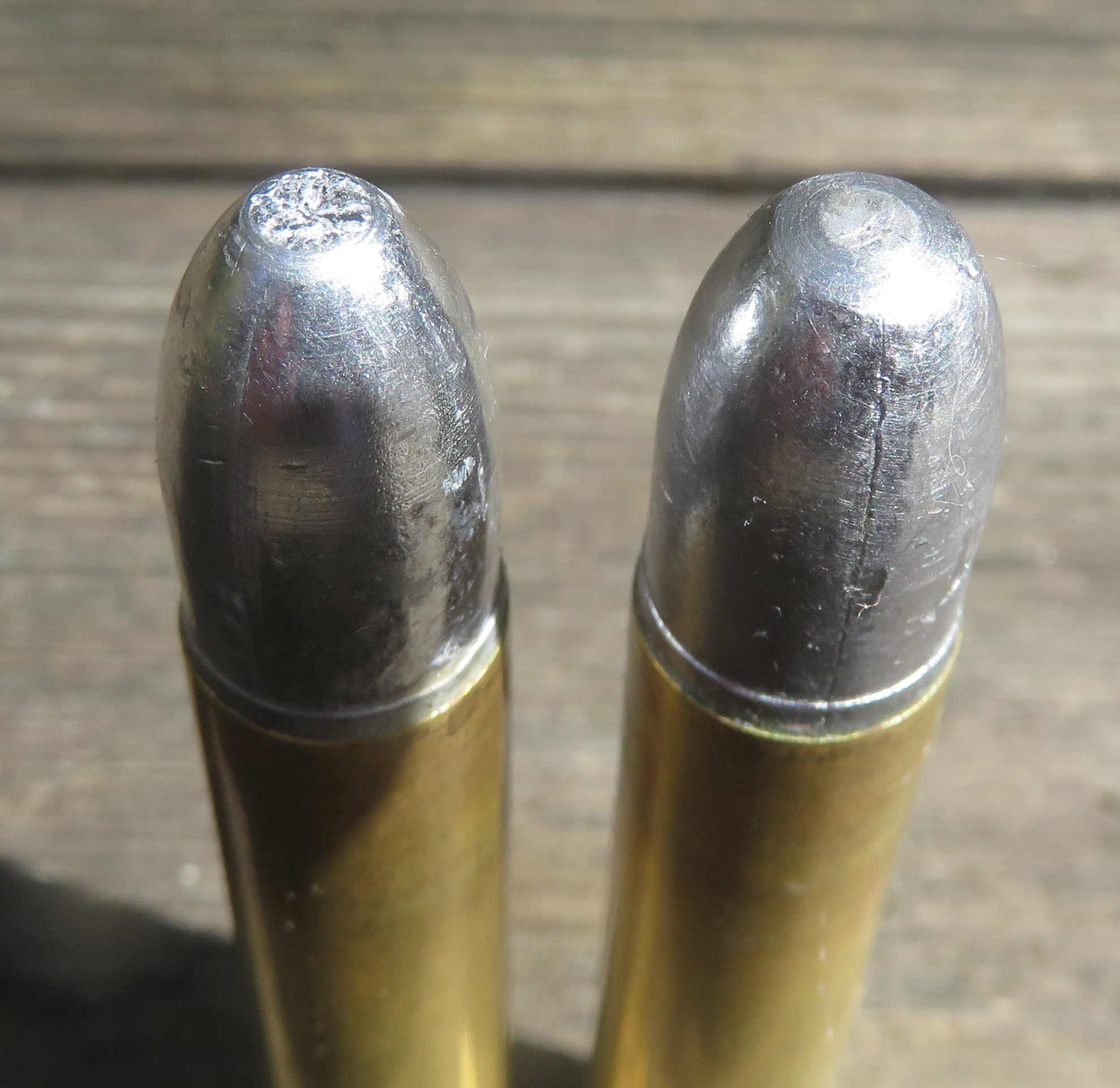 Why are black powder bullets gray and grainy looking and not brass